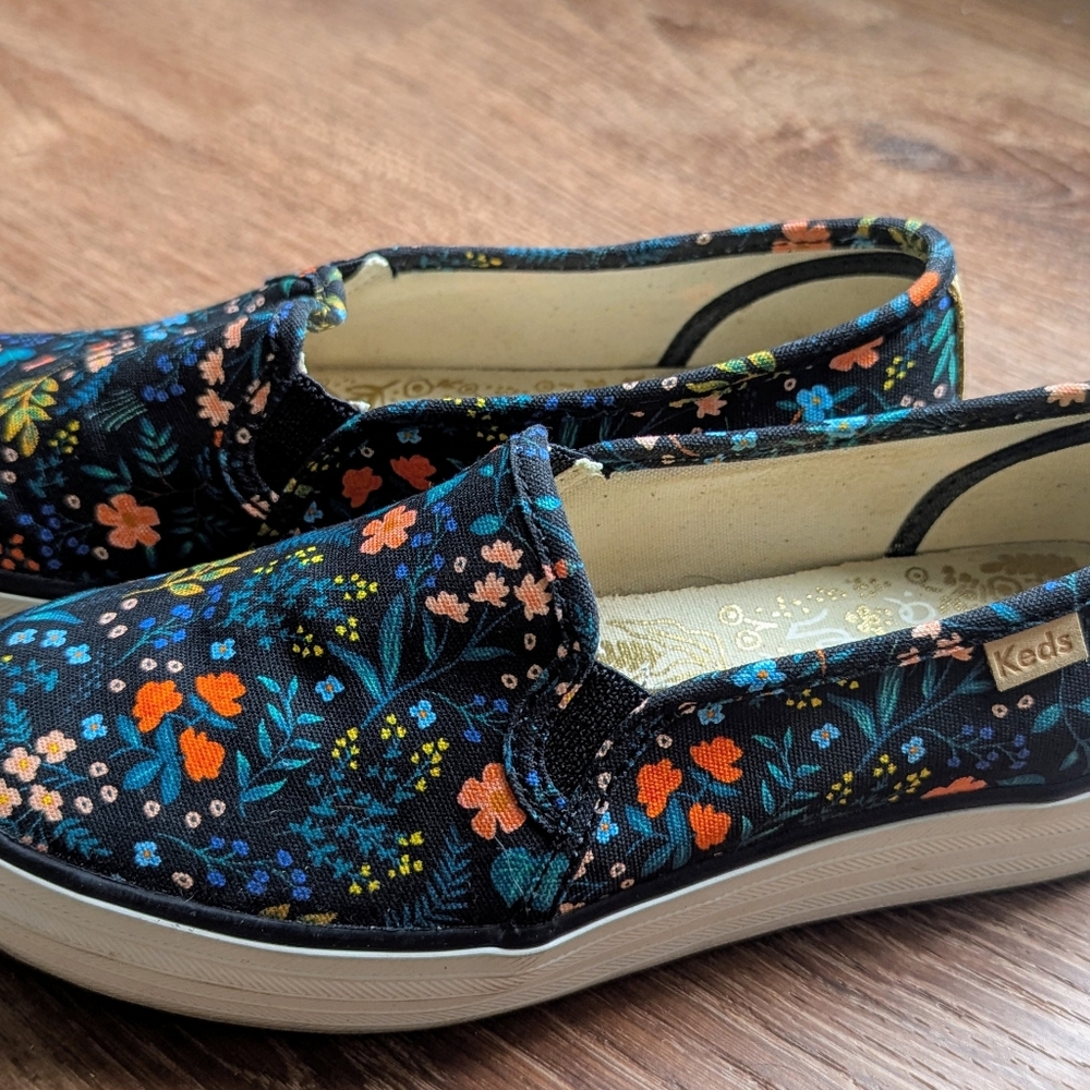 Keds x Rifle Paper Co. Floral Platform Shoes - Black and Multicolor - Picture 2 of 7